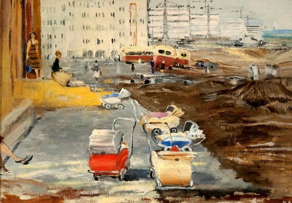 Юрий Пименов. «Фронтовая дорога», 1944 г.