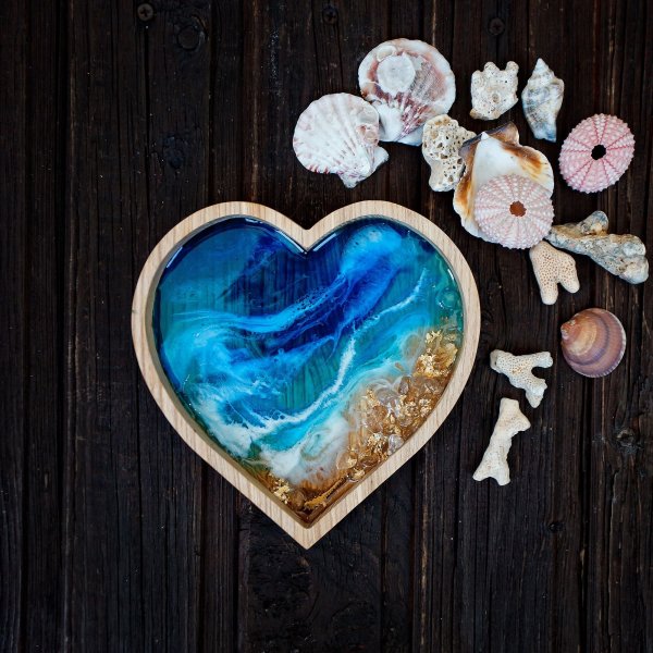 Техника флюид арт с эпоксидной смолой