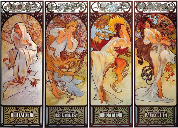 Альфонс Муха времена года