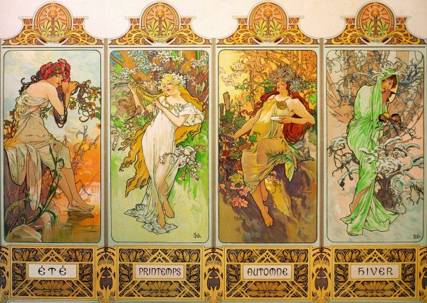 Альфонс Муха времена года