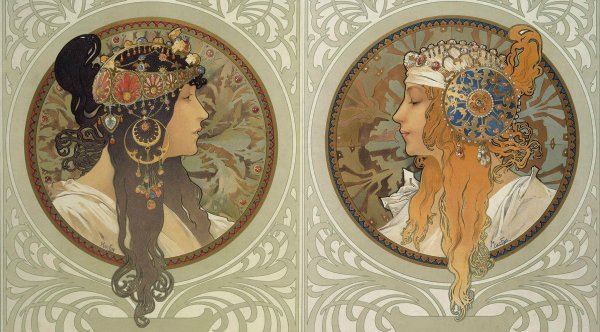 Головы византиек Альфонс Муха