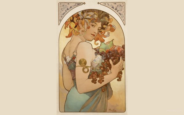 Альфонс Муха фрукты