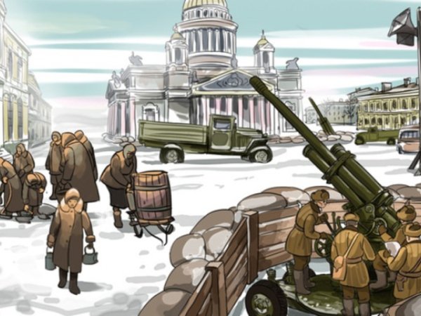 Блокада Ленинграда рисунки
