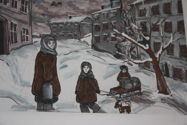 Станковая композиция блокада Ленинграда