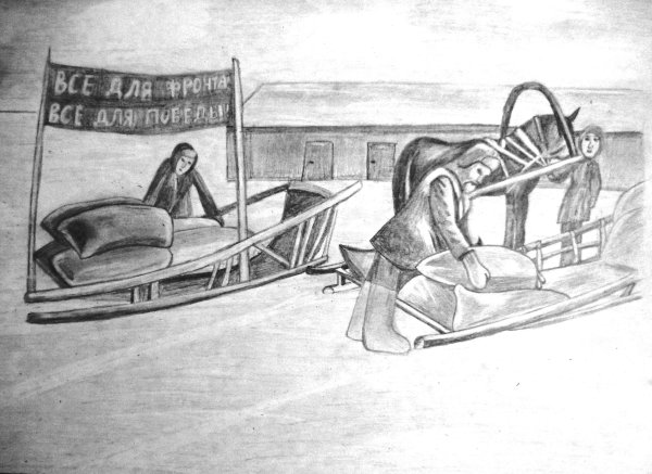 Победа ковалась в тылу рисунки