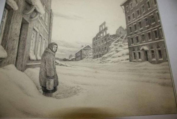 Блокадный Ленинград иллюстрации