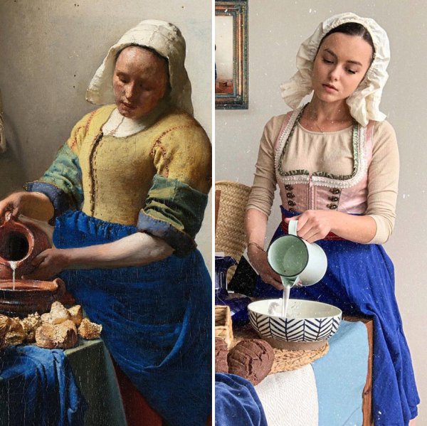 Молочница картина Яна Вермеера