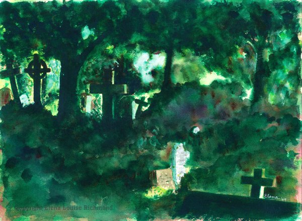 Кладбище живопись