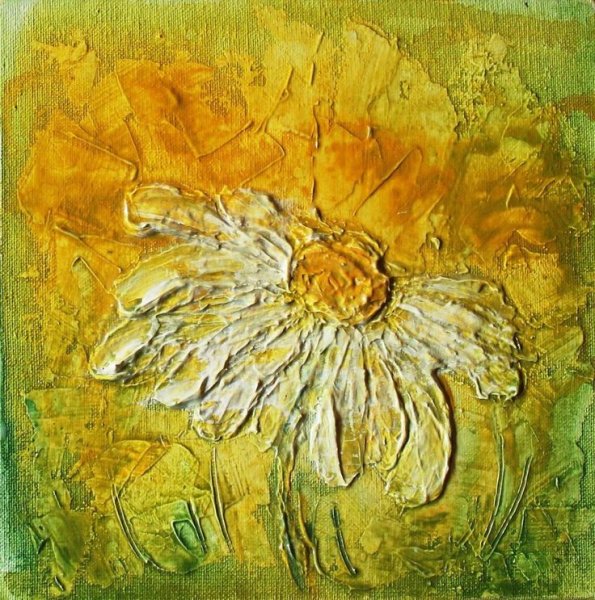 Фактурная живопись цветы