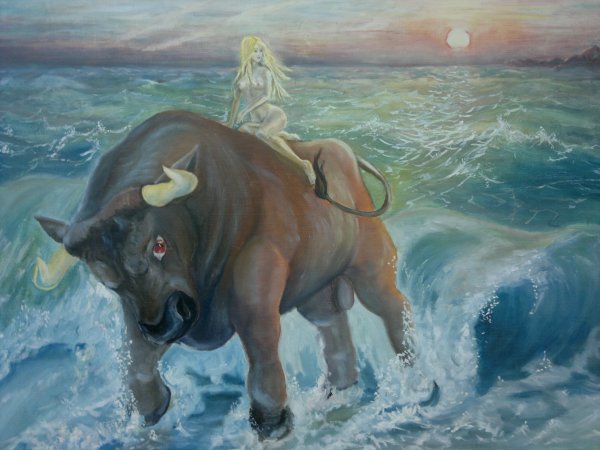 В. Серов. Похищение Европы. 1910.