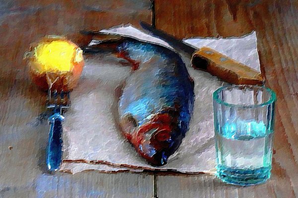 Натюрморт с водкой и салом