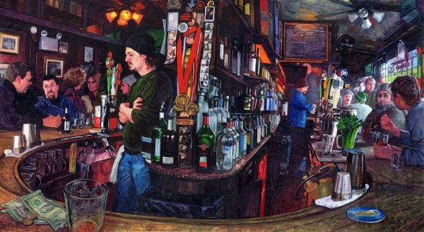 Стеклянные предметы акварелью