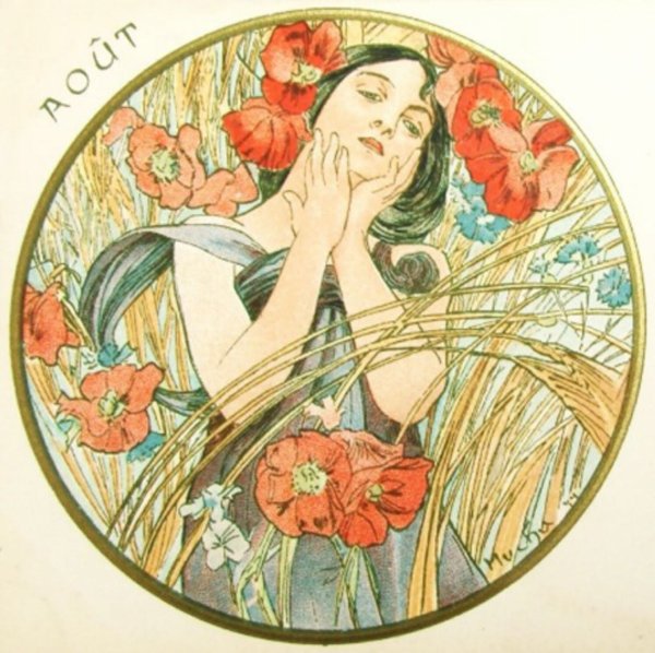 Альфонс Муха с маками