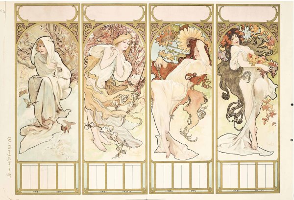 Альфонс Муха времена года