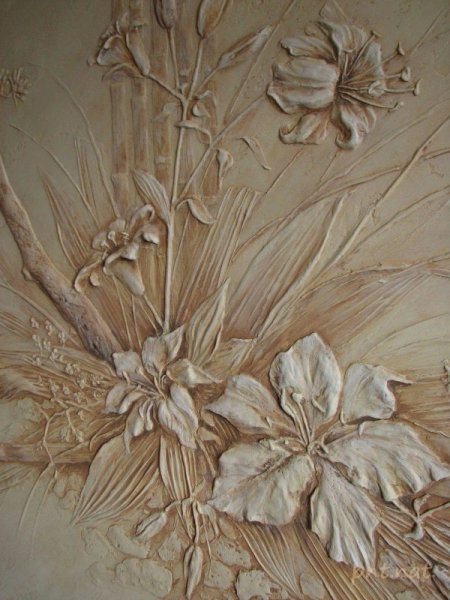 Рисование шпаклевкой на стенах