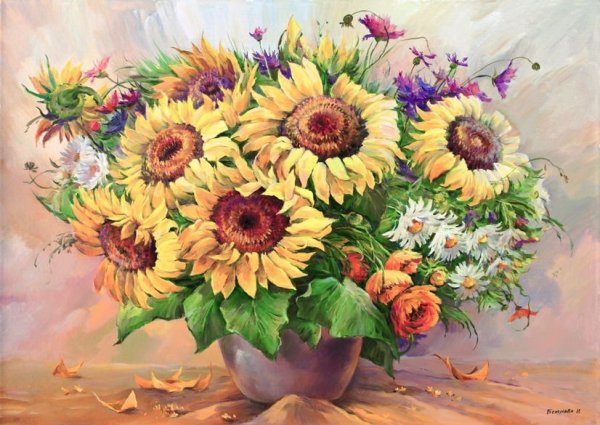 Художник Сергей Кольба Подсолнухи
