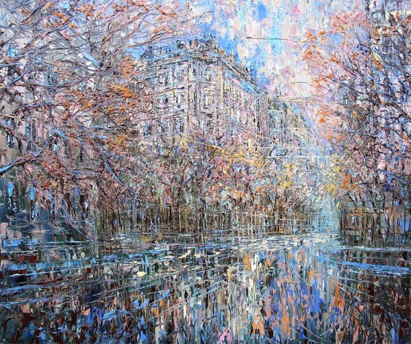 Дмитрий Кустанович картины мастихином