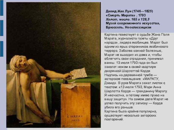 Давид смерть Марата 1793