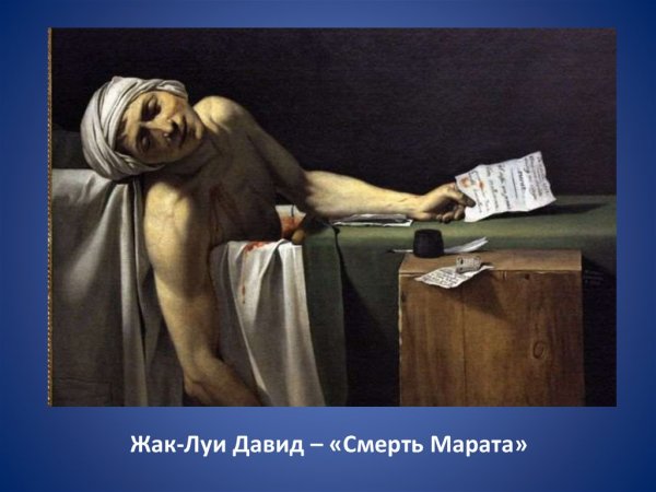 Жак Луи Давид Лепелетье де сен-Фаржо на смертном одре