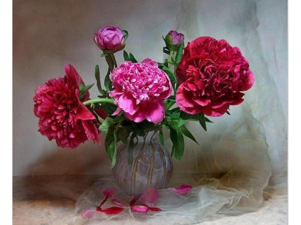 Алмазная мозаика Paintboy пионы