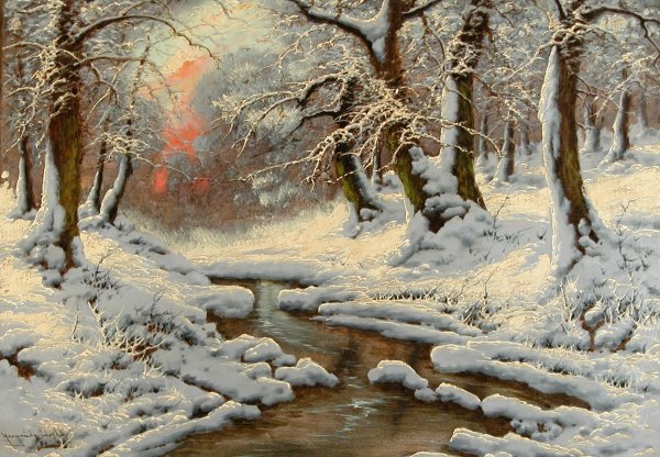 Ласло Неогради зимний пейзаж