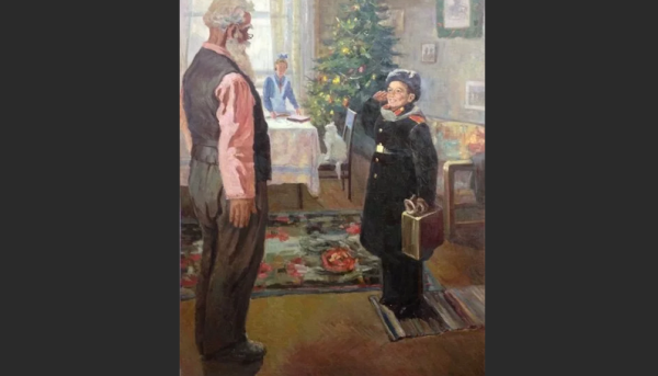 Федор Решетников прибыл на каникулы 1948 г