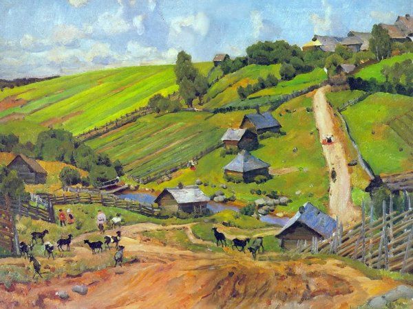 Юон Константин Федорович зима. Ростов Великий