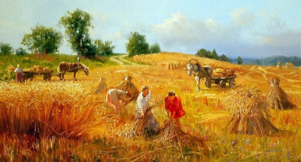 Владимир Жданов картина сенокос