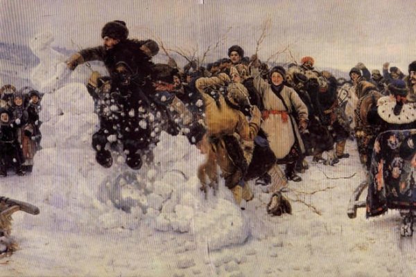 В.И.Суриков. Взятие снежного городка 1891 г.