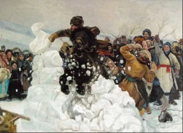 Суриков «взятие снежного городка» (1891, ГРМ)