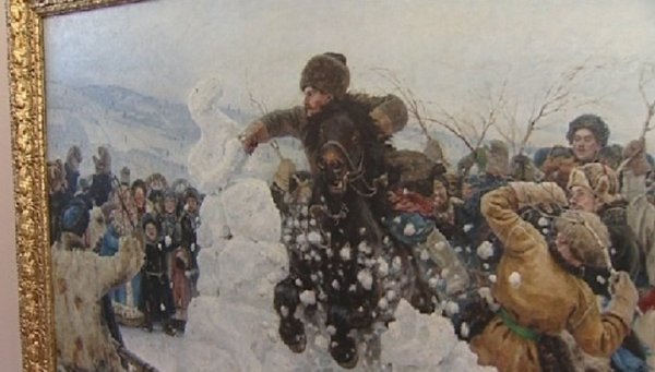 Василий Иванович Суриков взятие снежного городка