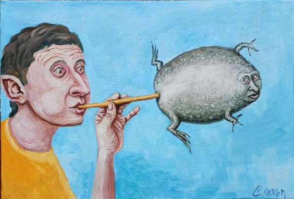 Бессонный мальчишка надул жабу