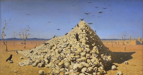 Картина гора черепов Верещагин