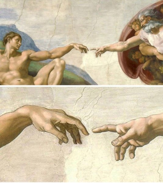 Возрождение Адама Микеланджело картина