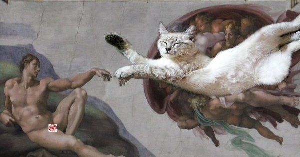 Леонардо да Винчи Сотворение Адама