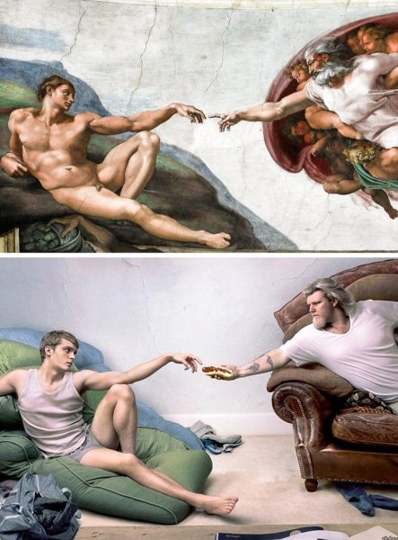 Микеланджело, «Сотворение Адама», 1508–1512