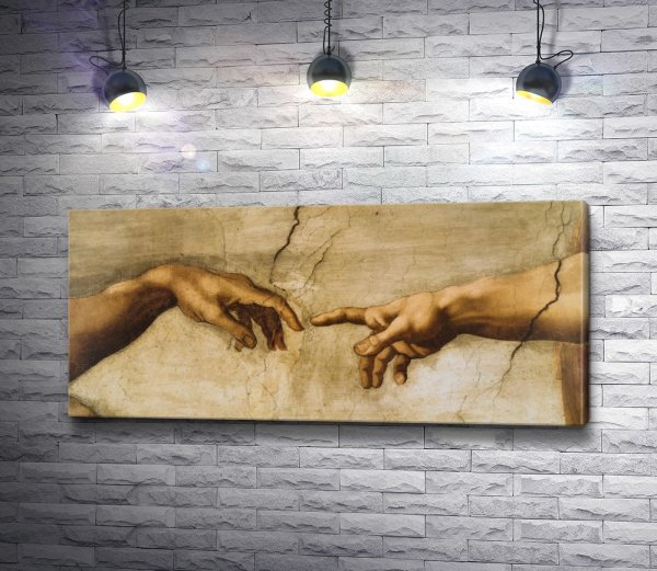 Микеланджело Сотворение Адама