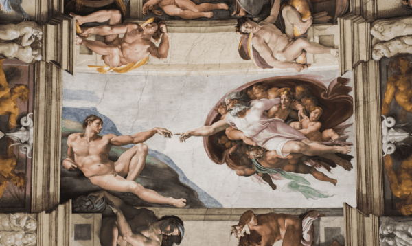 Микеланджело Сотворение Адама