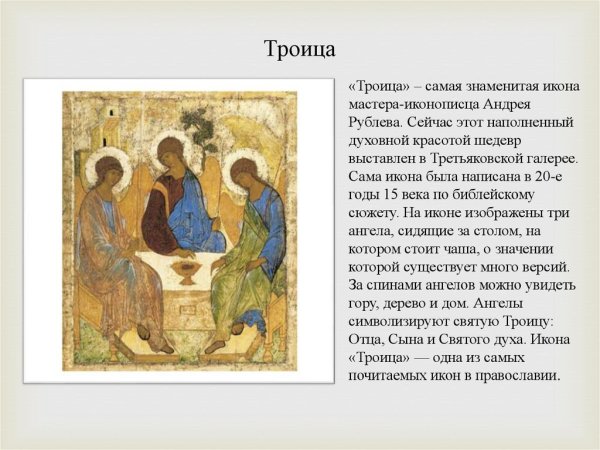 Рублёв Андрей иконописец Троица