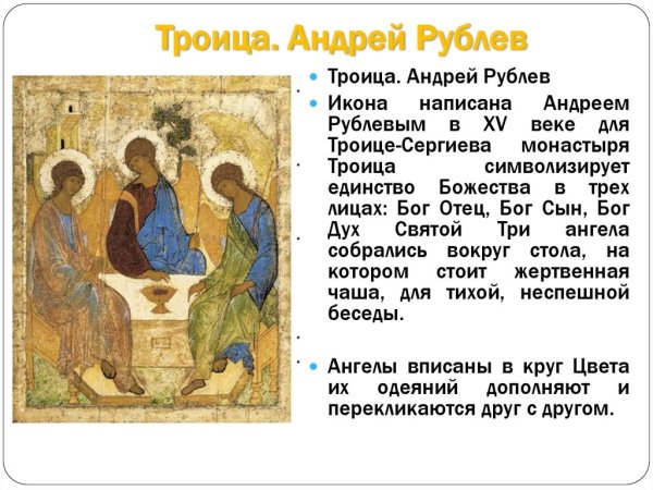 Икона Троица Андрея Рублева