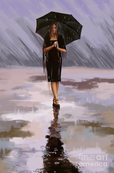 Женщина с зонтиком