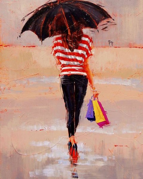 Лицо под дождем