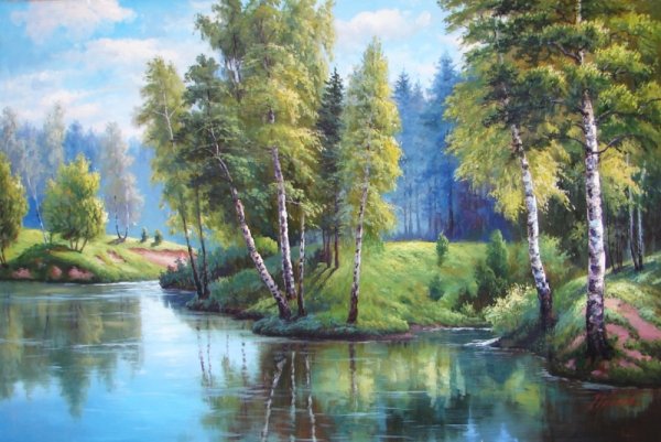 Картины художников пейзажистов лето