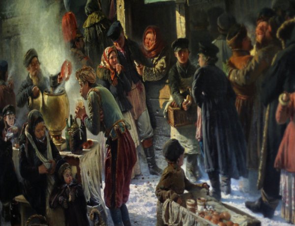 Картина посещение бедных 1874 Маковский