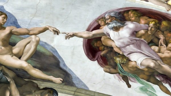 Микеланджело Сикстинская капелла Сотворение Адама