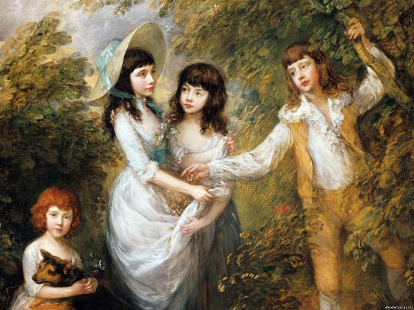 Томас Гейнсборо групповой портрет детей маршам (1787)