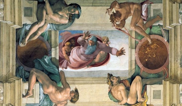 Сикстинская капелла потолок Сотворение Евы