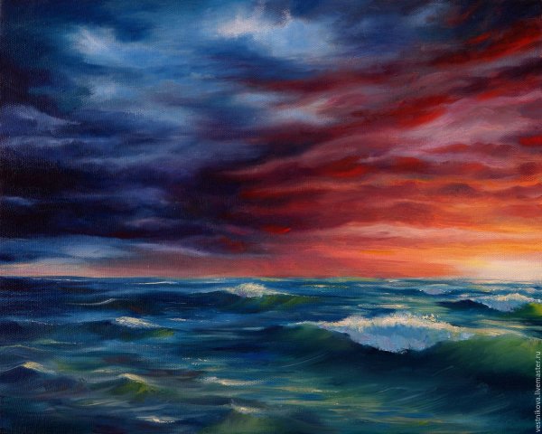 Картины маслом море