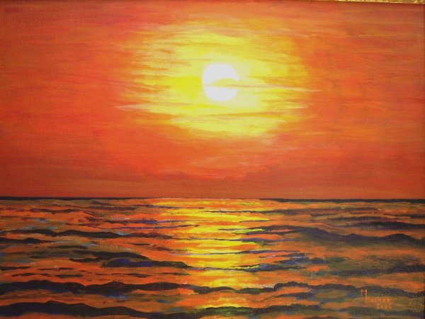 Картина закат солнца