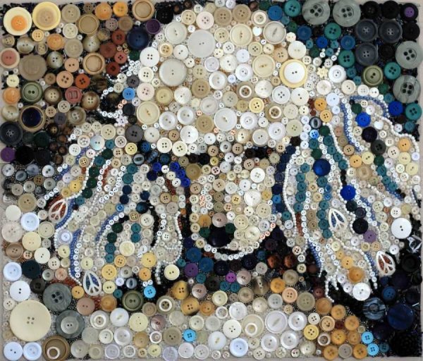 Дерево из пуговиц